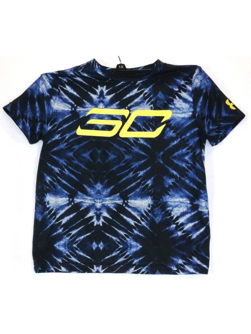 Men's Under Armour SC30 Logo Basketball Short Sleeve T-Shirt Blue Black YSM/JP/P